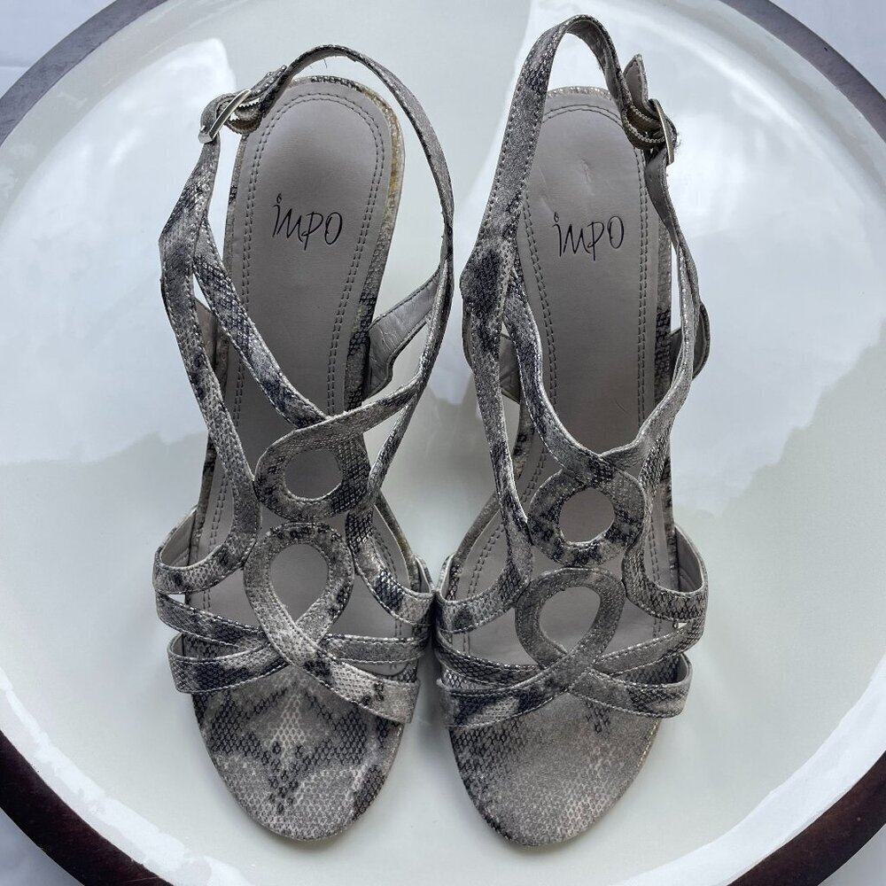 Impo Women's Metallic Python Wedge Sandal Size 9